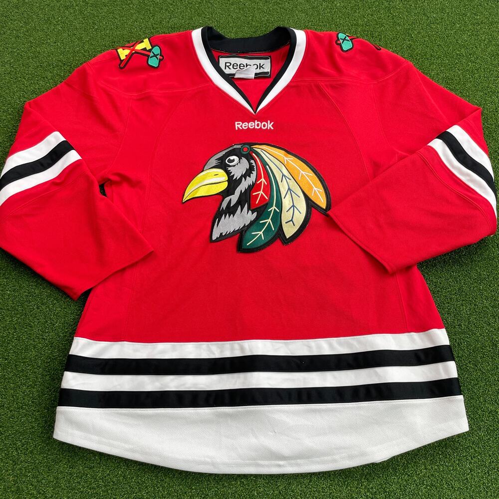 Vintage Reebok Chicago Blackhawks Duvall #37 Hockey Red Jersey Sz M